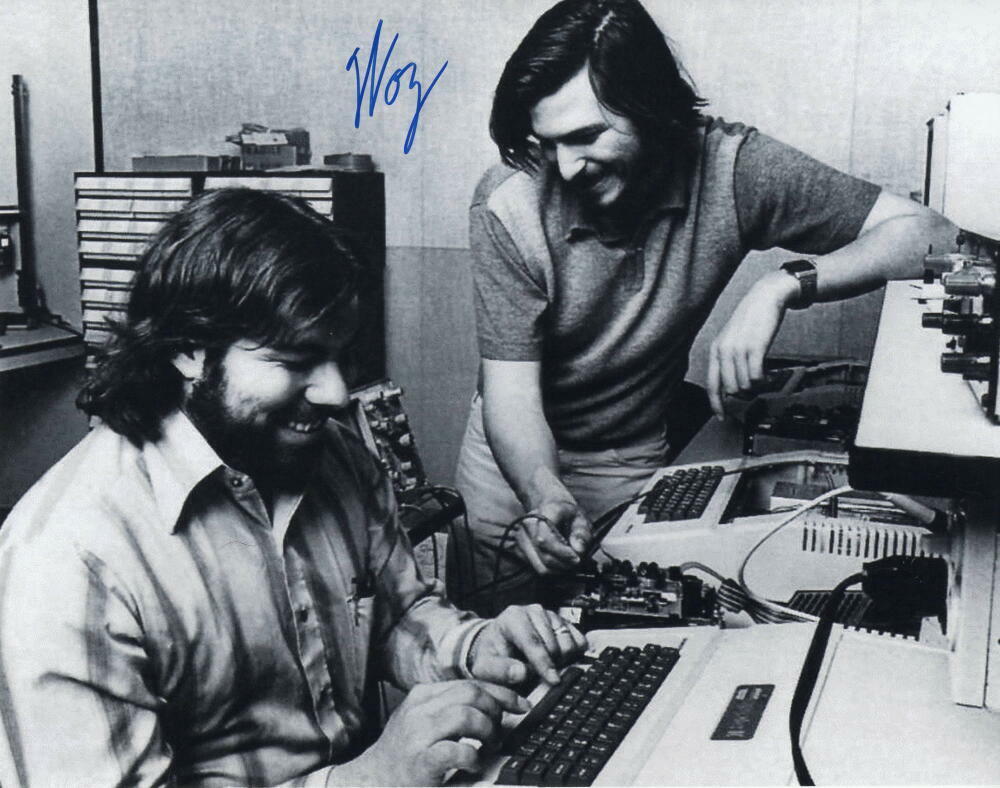 STEVE WOZNIAK SIGNED AUTOGRAPH 11X14 Photo Poster painting - APPLE COMPUTER FOUNDER W STEVE JOBS