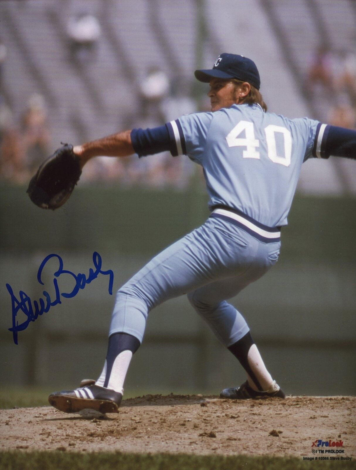 Steve Busby autographed 8x10 Kansas City Royals #8  Shipping