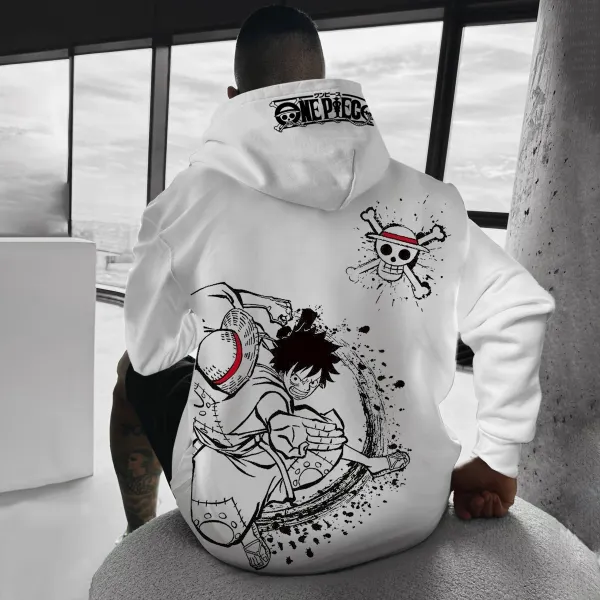 Oversize "O.P." Print Hoodie
