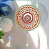 >Upgrade Size<DIY Diamond Painting Double-sided Rotatable Mandala Hanging Wind Chime Suncatcher Hanging Kit
