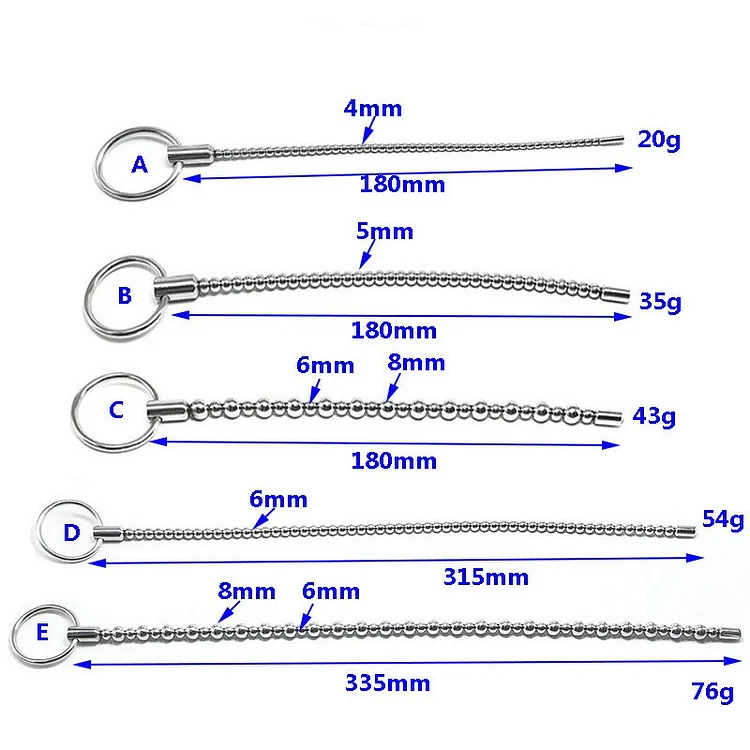 CBT Cock Ring Testicle Scrotum Stretcher w/ Eye Hooks | Stainless Steel