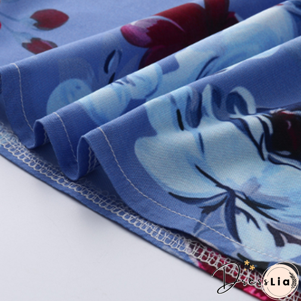 Women Floral Plus Size Short Sleeve Casual Summer Blouses