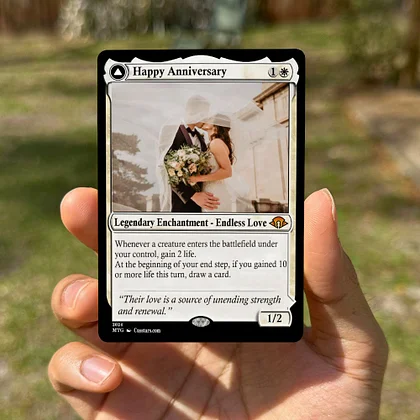 mtg overload cards MTG Custom Proposal Cards Custom Text, Color, Photo, Anniversary, Wedd main image 0