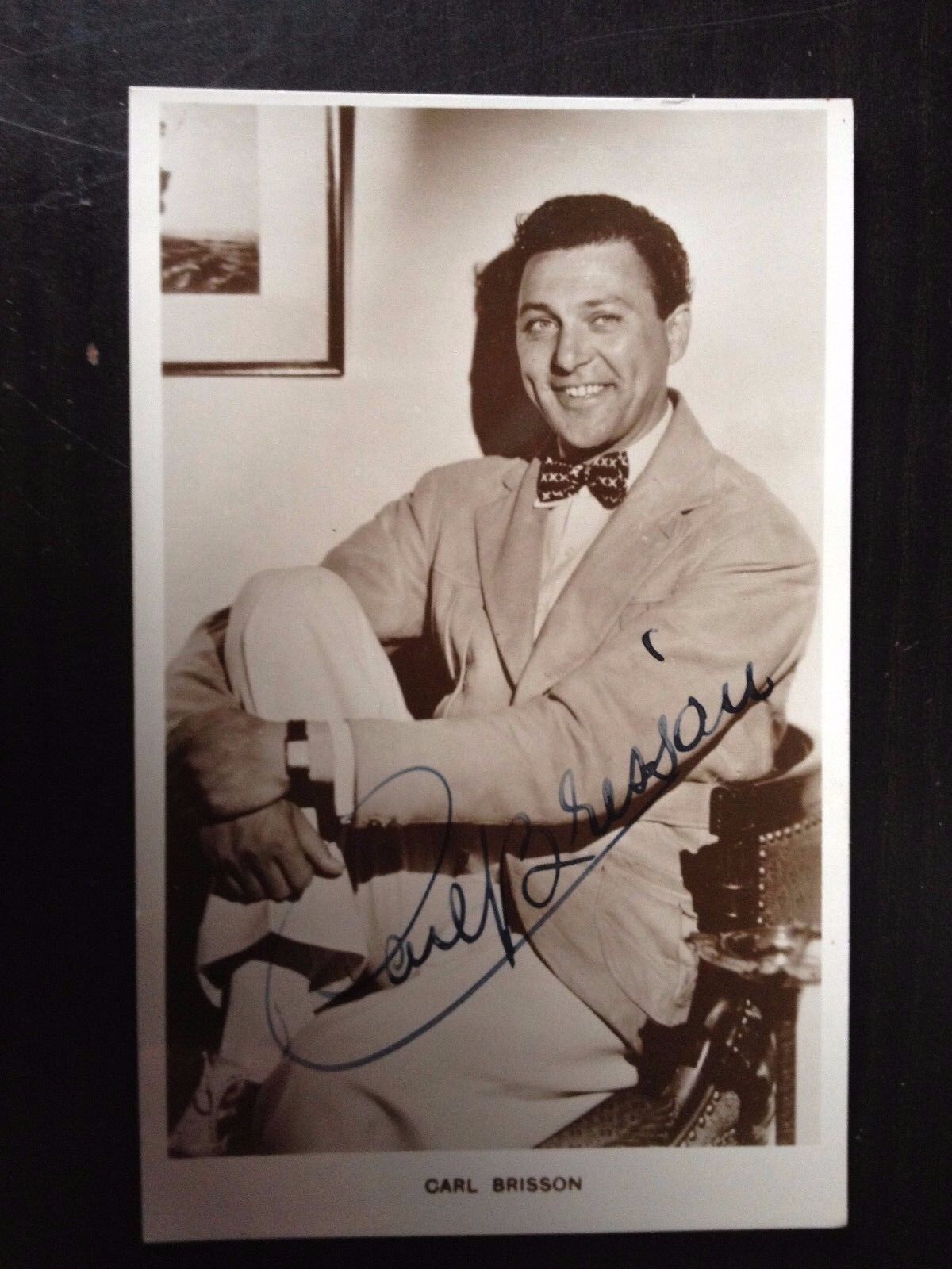 CARL BRISSON - POPULAR DANISH ACTOR - SIGNED VINTAGE Photo Poster painting