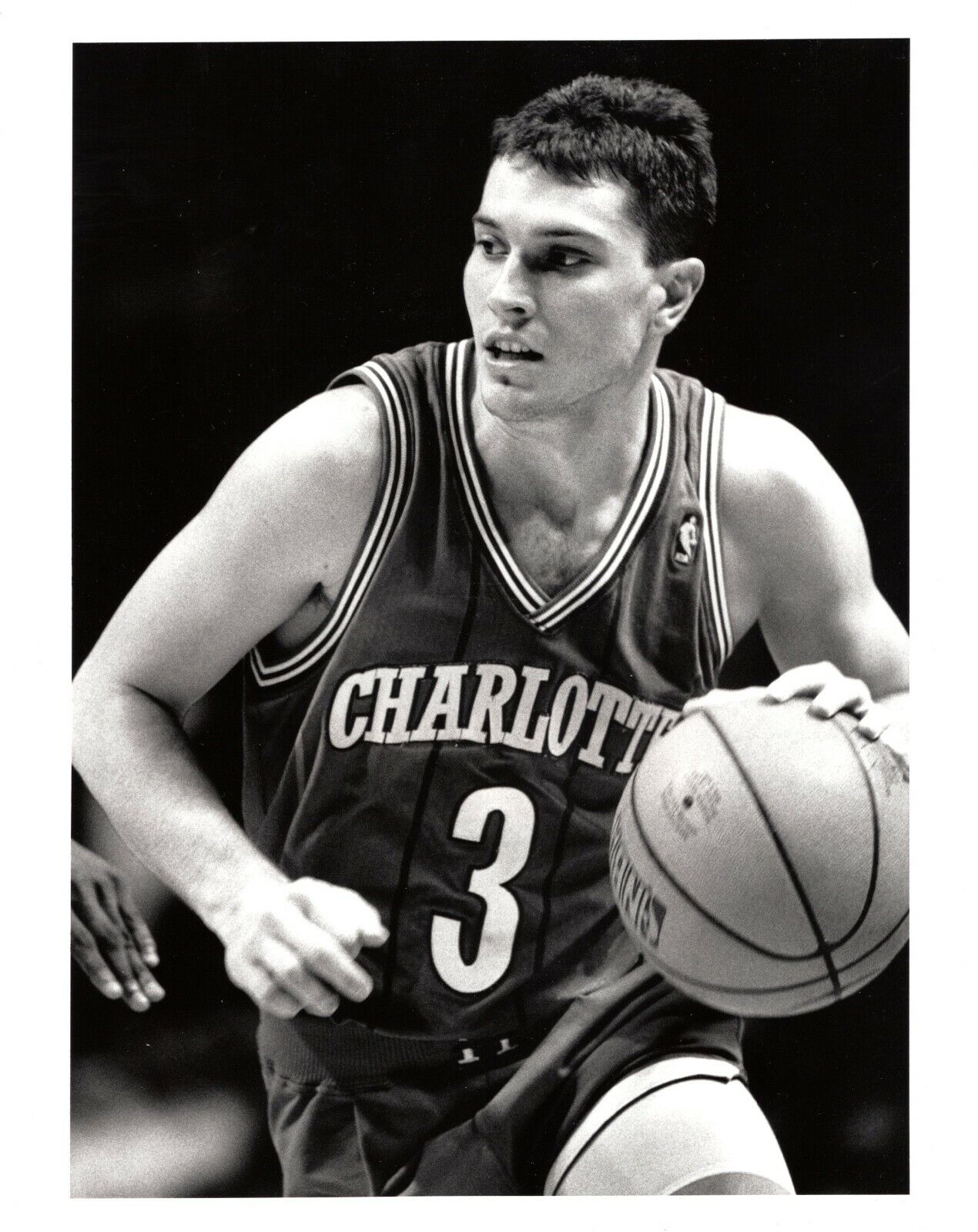 REX CHAPMAN Charlotte Hornets Basketball NBA 8x10 Promo Photo Poster painting 1990 Gary Dineen