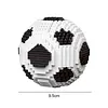 Sports Football Ball Building Kits Creativity Soccer and Cup Building Block Set Mini Collectible Peripheral Bricks Birthday Gift For Teens & Adults (Black and white soccer)