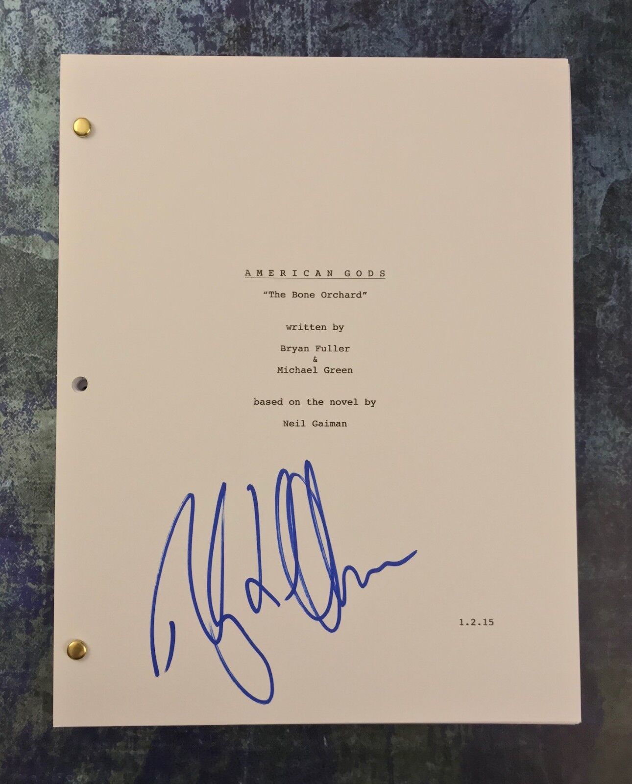 GFA American Gods Shadow Moon * RICKY WHITTLE * Signed Full Script PROOF AD2 COA