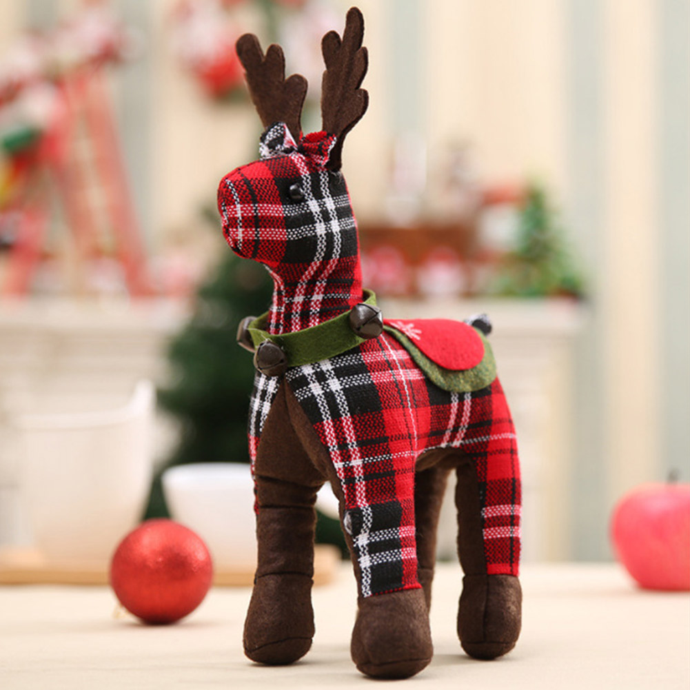 

Christmas Elk Plush Toy Xmas Deer Doll for Home New Year Party Ornaments, 501 Original