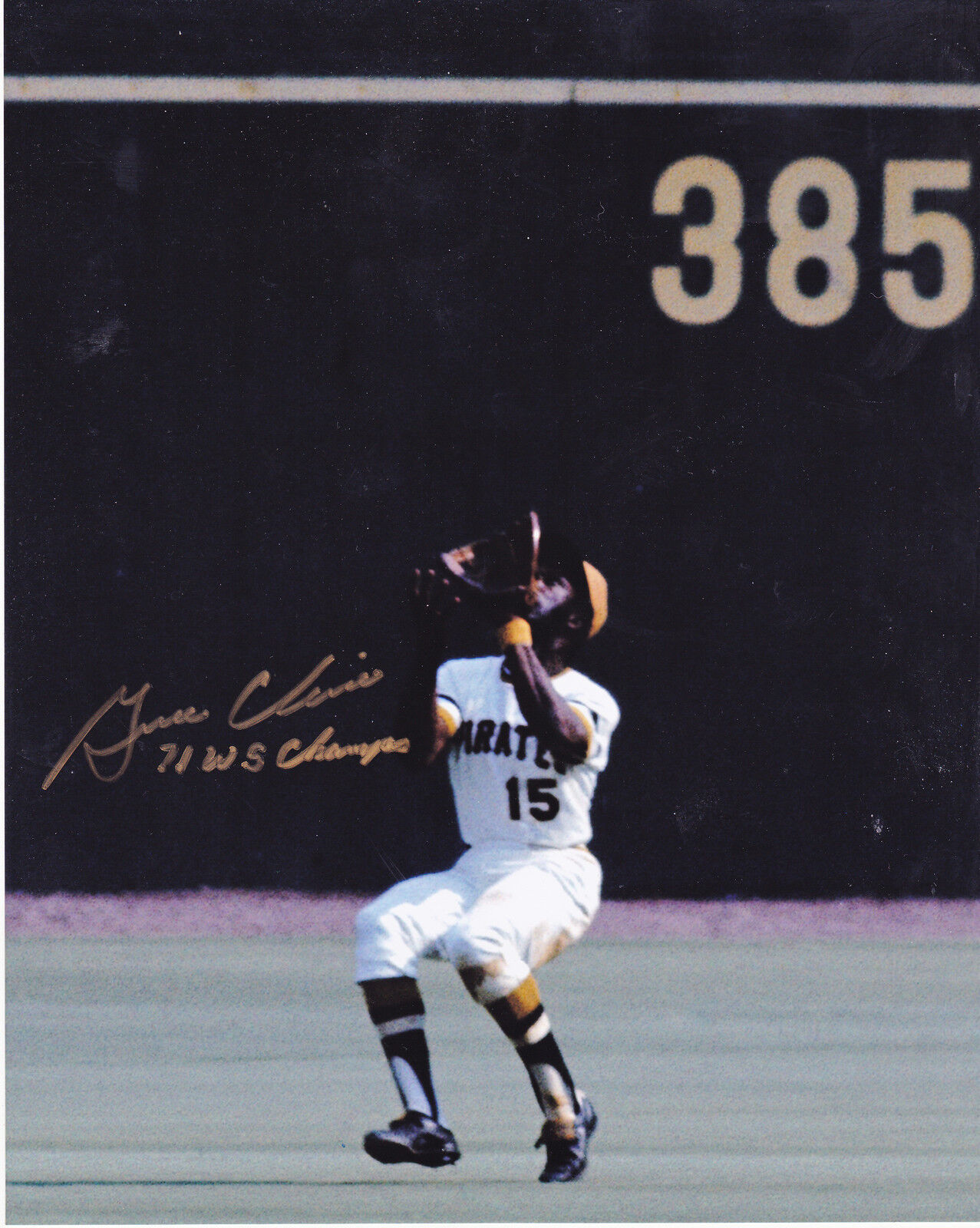 GENE CLINES PITTSBURGH PIRATES 71 WS CHAMPS ACTION SIGNED 8x10