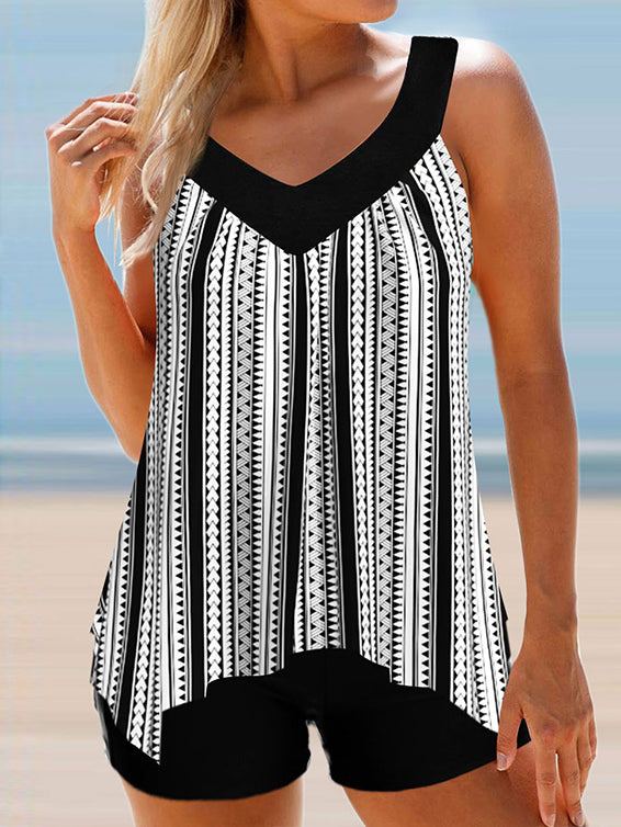 Women Long Sleeve V-neck Graphic Floral Printed Top