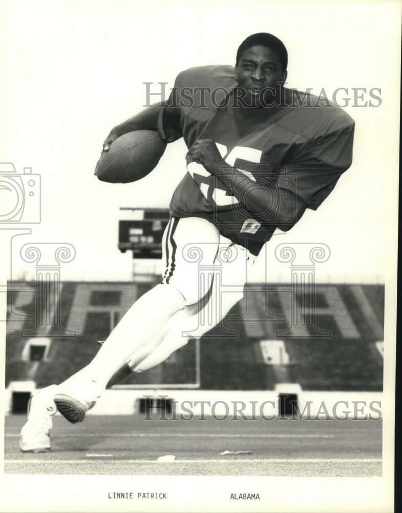 Press Photo Poster painting Linnie Patrick, University of Alabama Football player - lrs15158