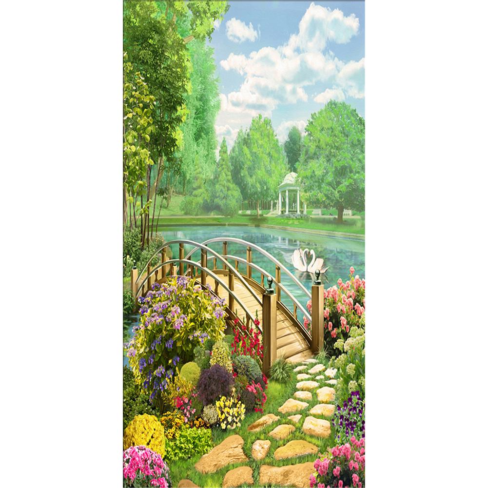 

Spring Lake Bridge - Round Drill Diamond Painting - 45*85CM (Big Size), 501 Original