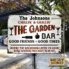 Nom personnalis&eacute;&nbsp;: bi&egrave;re de bar de jardin bonne musique - Panneaux en &eacute;tain m&eacute;tallique