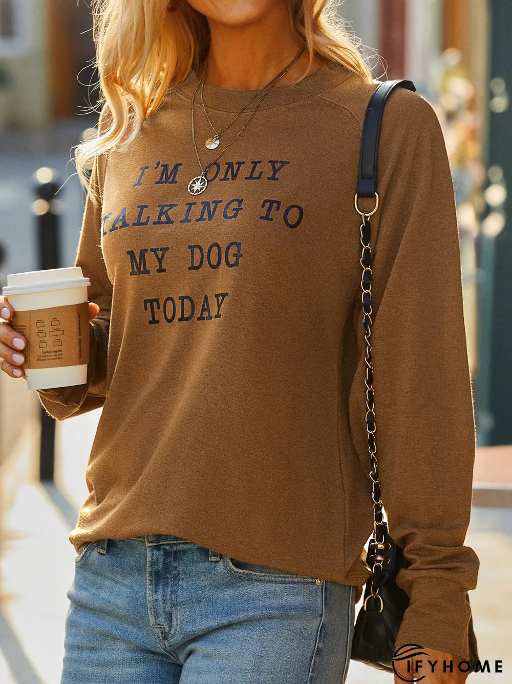 I'm Only Talking To My Dog Today Women's long sleeve Sweatshirt | IFYHOME