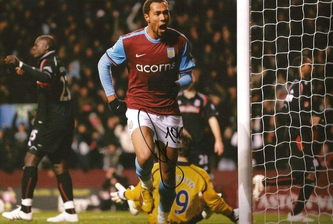 John Carew SOCCER ASTON VILLA autograph, In-Person signed Photo Poster painting