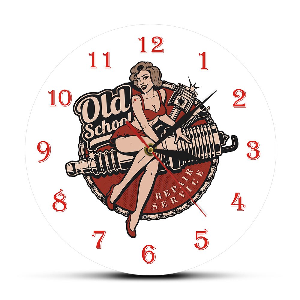 

Pin Up Girl - Frameless Acrylic Wall Clock, 501 Original