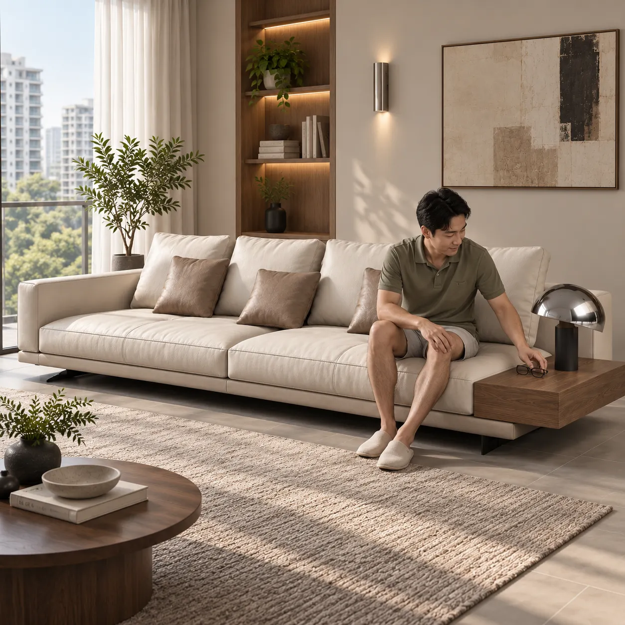 Connolly Platform Sofa - Cream — Scale & proportion