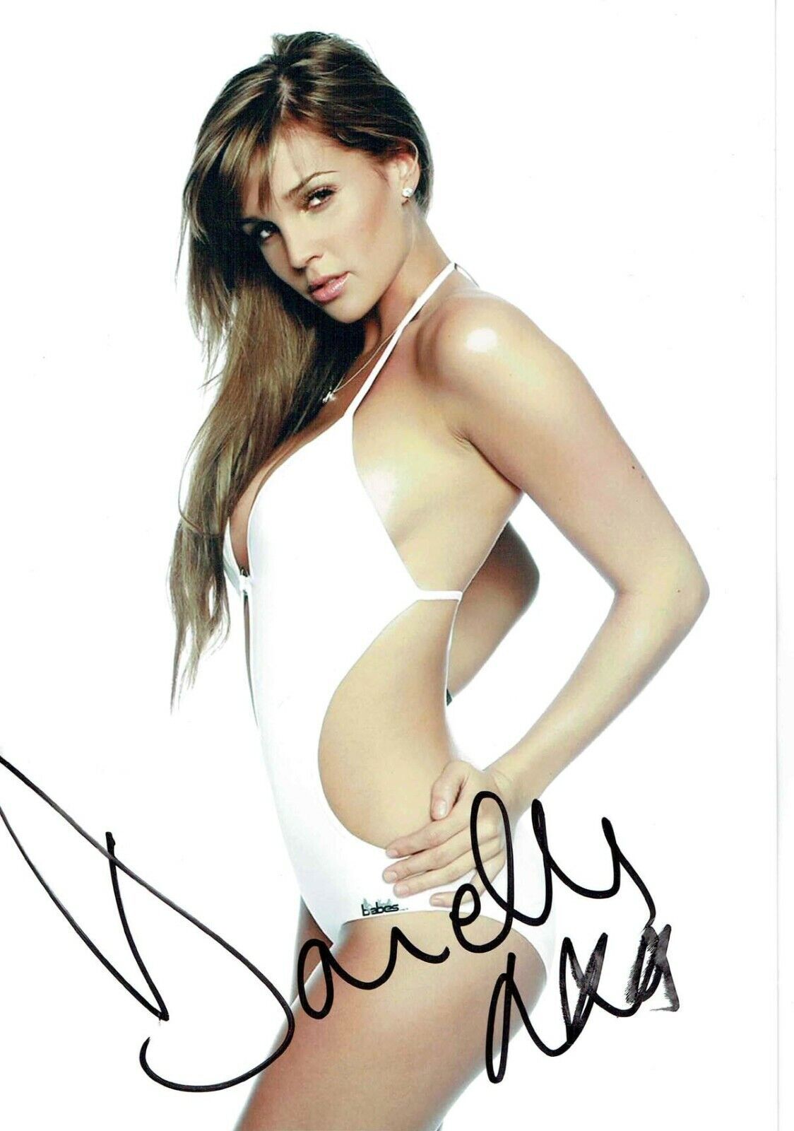 Danielle LLOYD Signed 12x8 Photo Poster painting A AFTAL COA Sexy Glamour Model Playboy