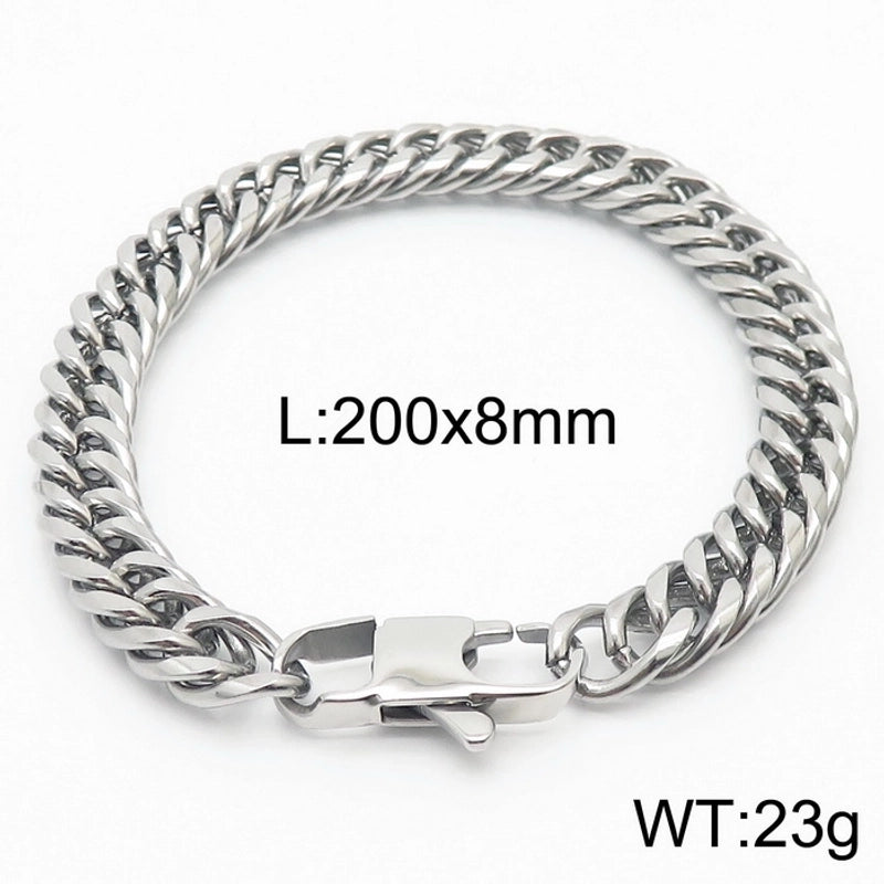 Minimalist Solid Color Titanium Steel Unisex Bracelets