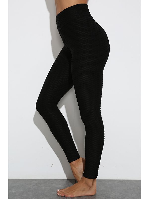 Women's High Waist Stretch Beautiful Buttocks Tights Jacquard Fitness leggings sport Pants  