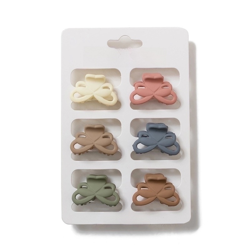 Women’s Sweet Geometric Bow Knot Plastic Resin Stoving Varnish Hair Claws