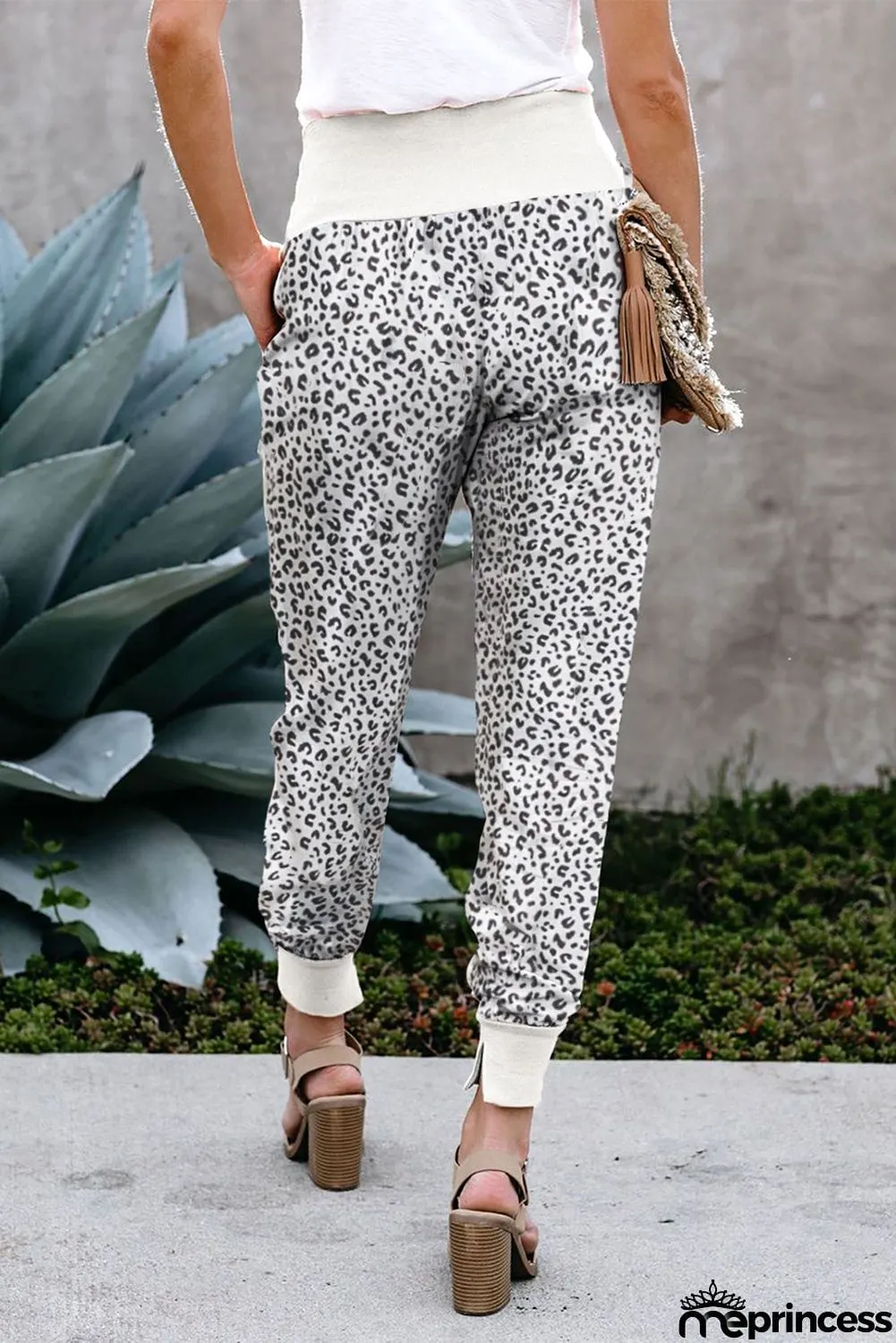 Multicolor Tie-dye Pocket Casual Pants With Slit