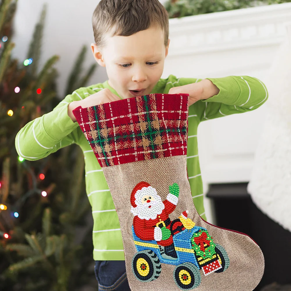 Christmas Decor Diamond Art Kits Candy Gnome Xmas Elk Owl Pine for Holiday Favor