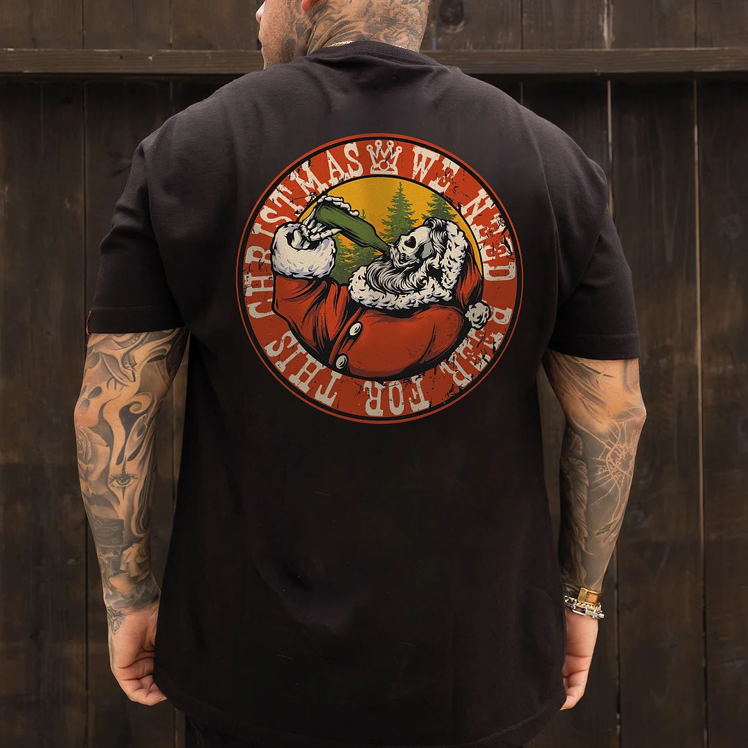 Christmas We Need Beer For This Printed Men's T-shirt -  