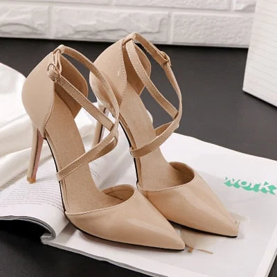 Concise Elegant Thin Heels Single Shoes Sexy Wild High Heels Large Small Size Women's Shoes Party Dress Pumps 31,32,33,45,46,47