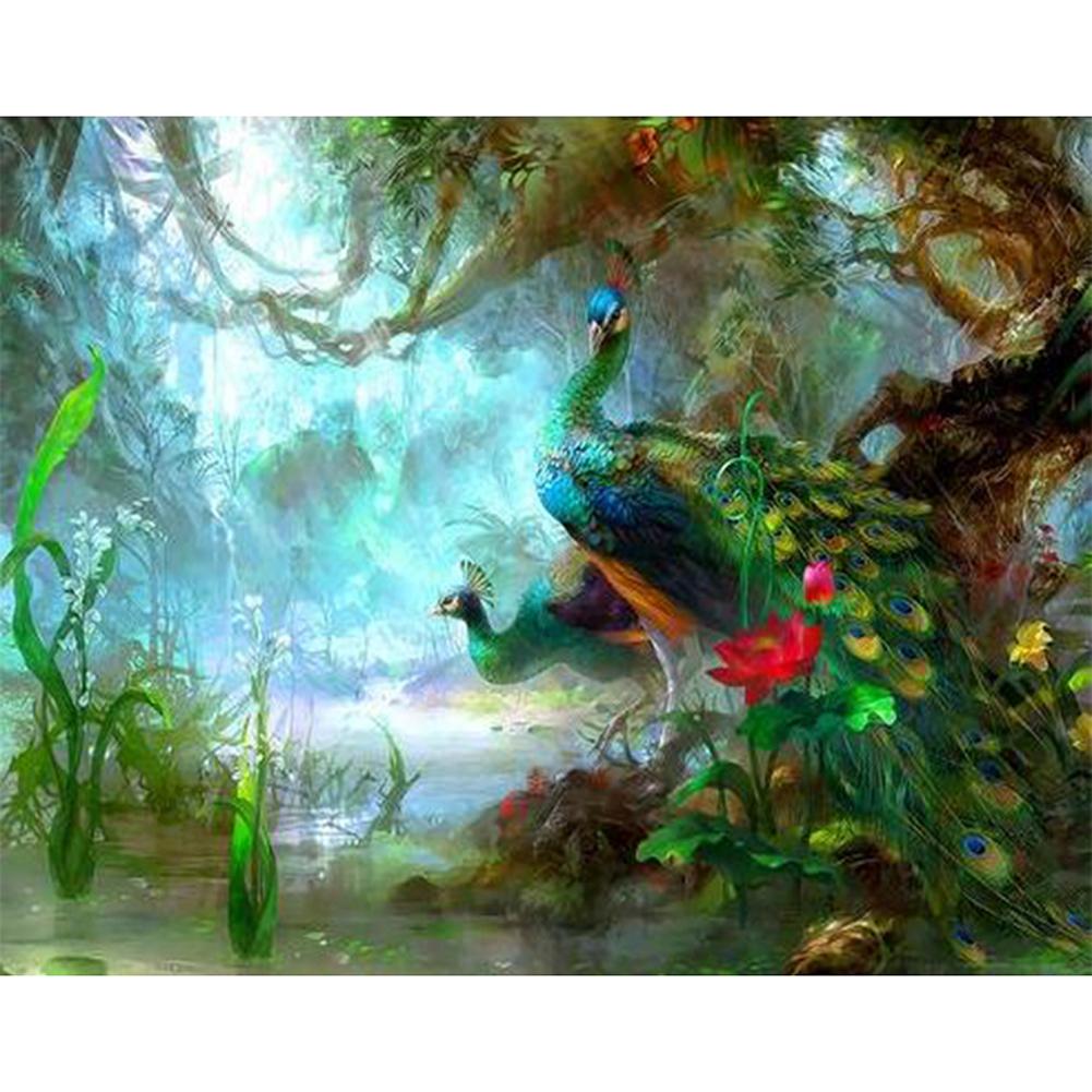 

40x50cm - Paint By Numbers Peacork Bird, 501 Original