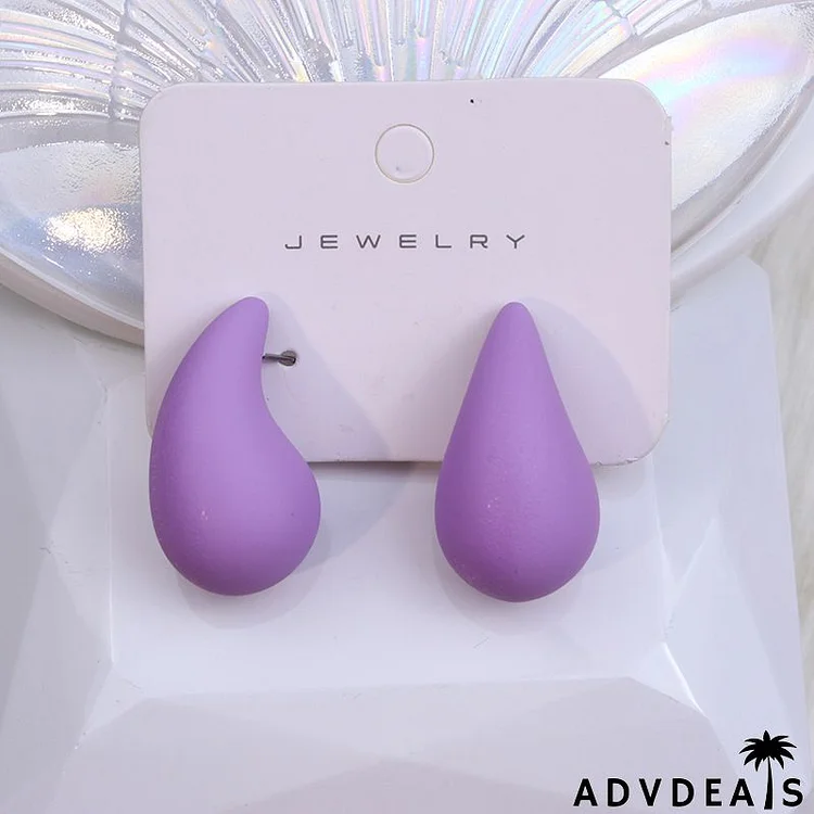 Women Fashion Simple Drop Shape Acrylic Earrings