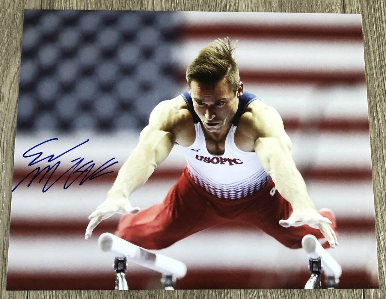 SAM MIKULAK USA MEN'S GYMNASTICS SIGNED AUTOGRAPH 8x10 Photo Poster painting C w/PROOF SAMUEL