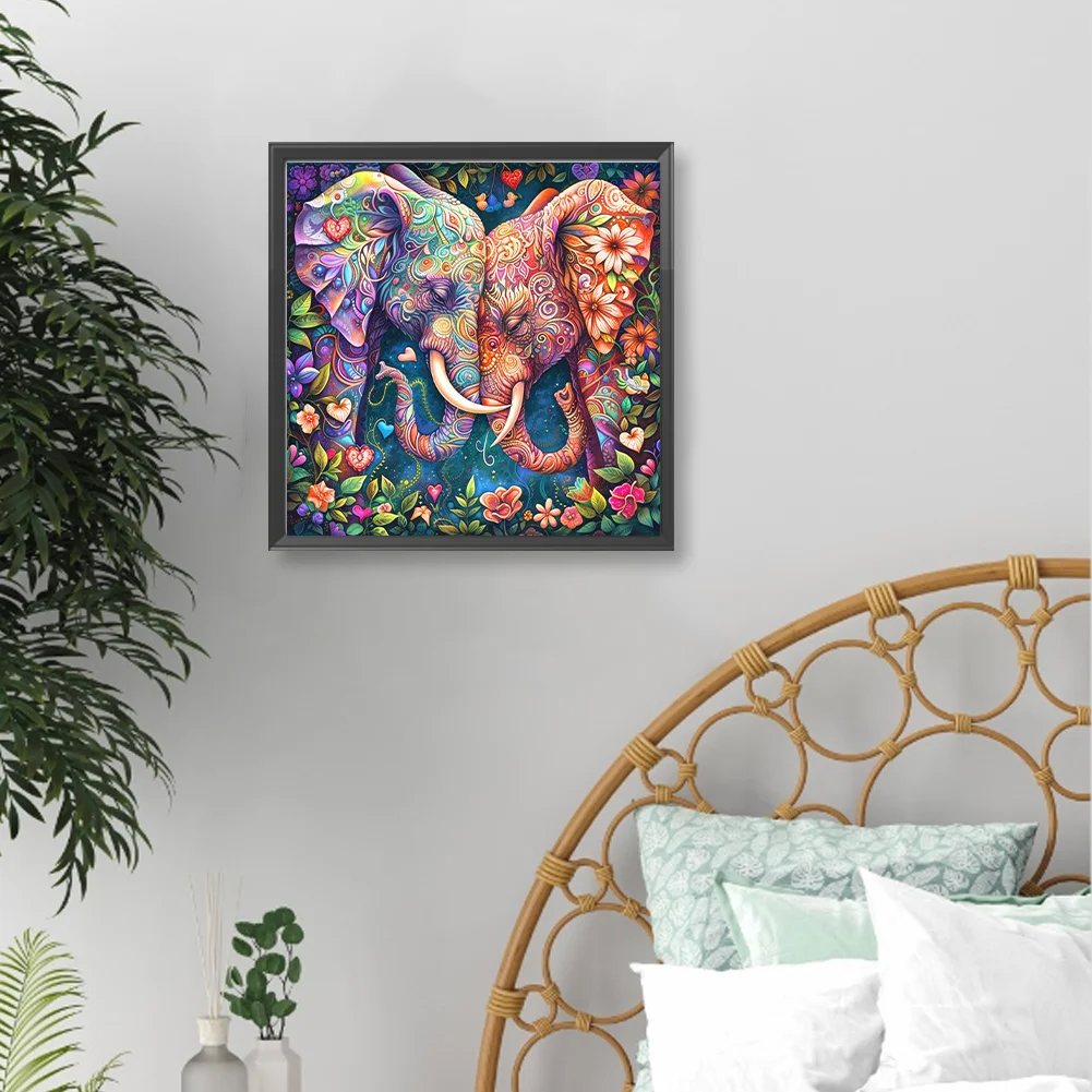 Diamond Painting - Full Round Drill - Elephant(Canvas|40*40cm)
