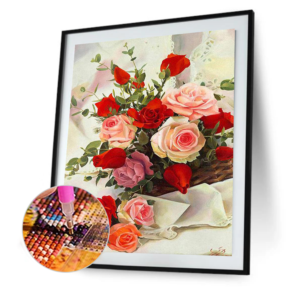 

(Multi-Size) Flower - Round/Square Drill Diamond Painting - 30*40CM, Round diamond 30*40cm, 501 Original