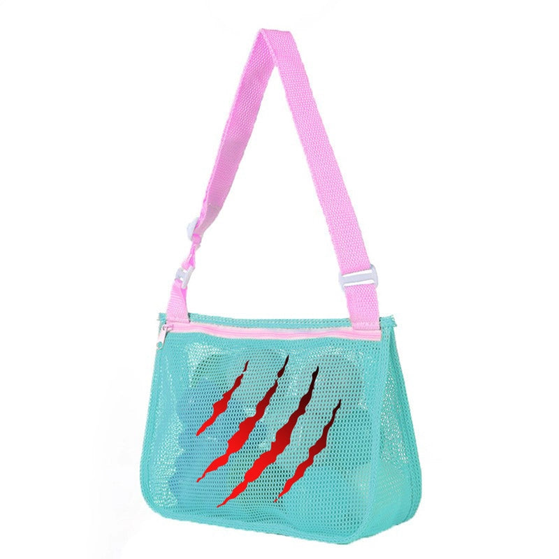 New Color Matching Children’s Toy Bag Shell Storage Bag Travel Beach Bag Hollow Transparent Beach Bag