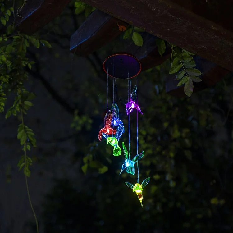 (2 unidades) Luces colgantes solares con forma de colibrí - Appledas