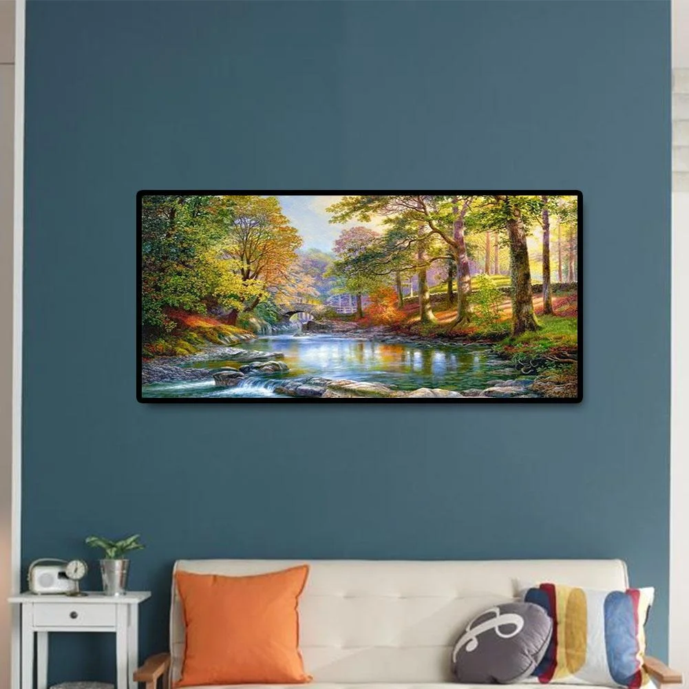 Diamond Painting - Full Round Drill - Mountain Scenery(80*40cm)