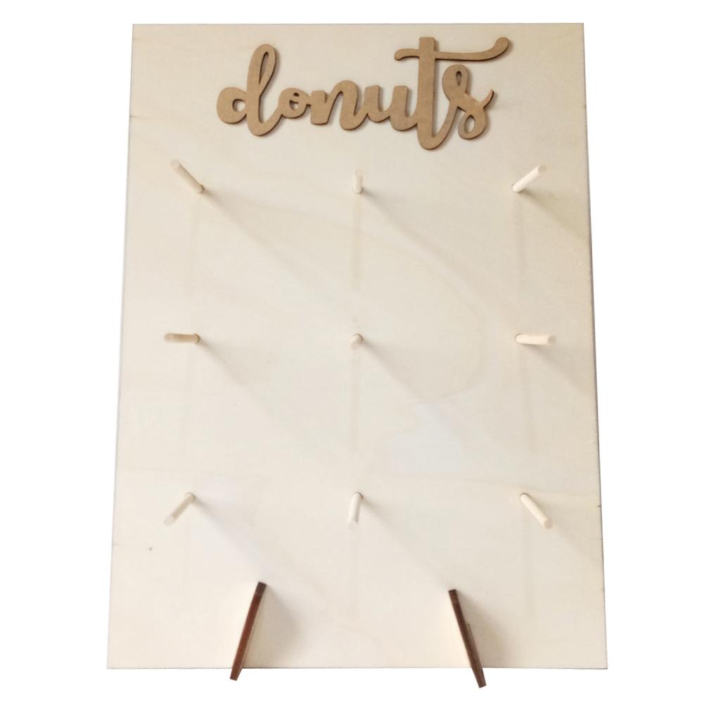 

Wooden Donut Dessert Holder Doughnuts Display Stand Wedding Party Decor, 501 Original