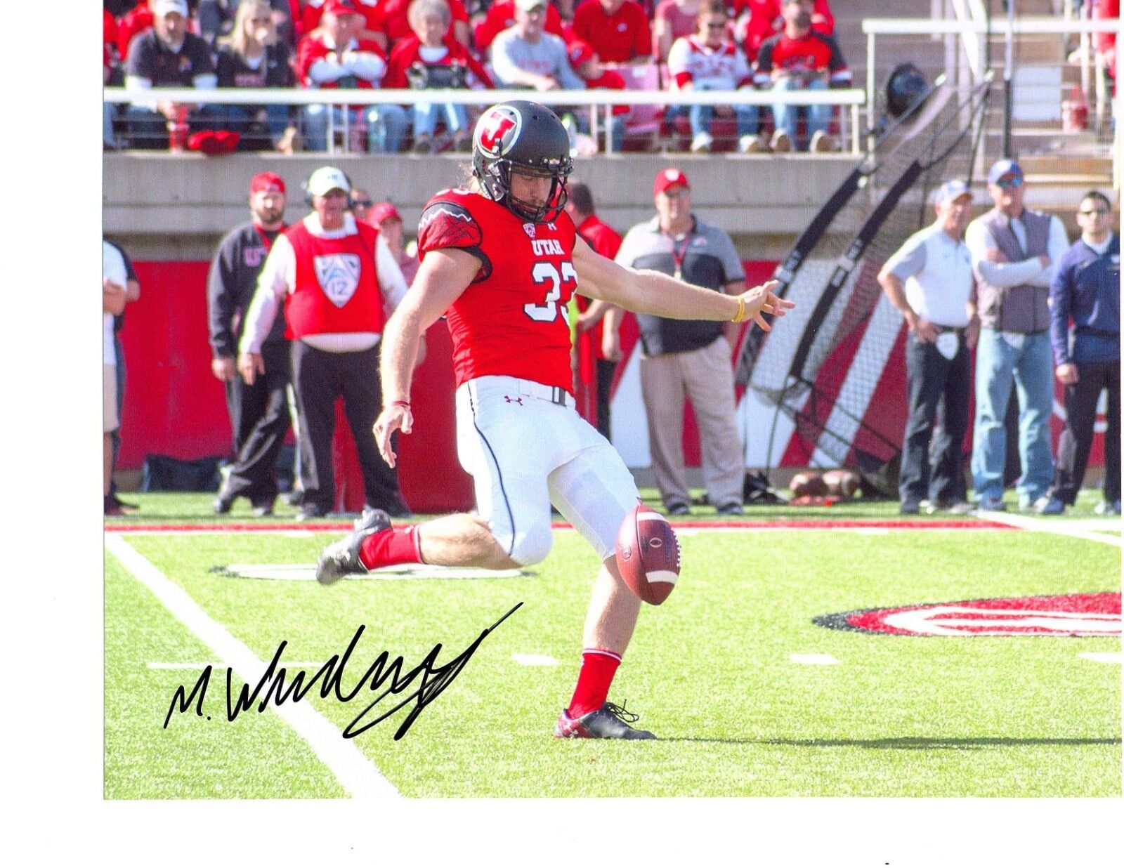 Mitch Wishnowsky Utah Utes signed autographed 8x10 football Photo Poster painting Australia