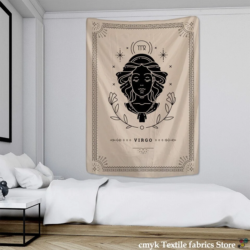 Divination Tarot Tapestry Wall Hanging Constellation Mandala Psychedelic Good Luck Hippie Witchcraft Room Home Decor