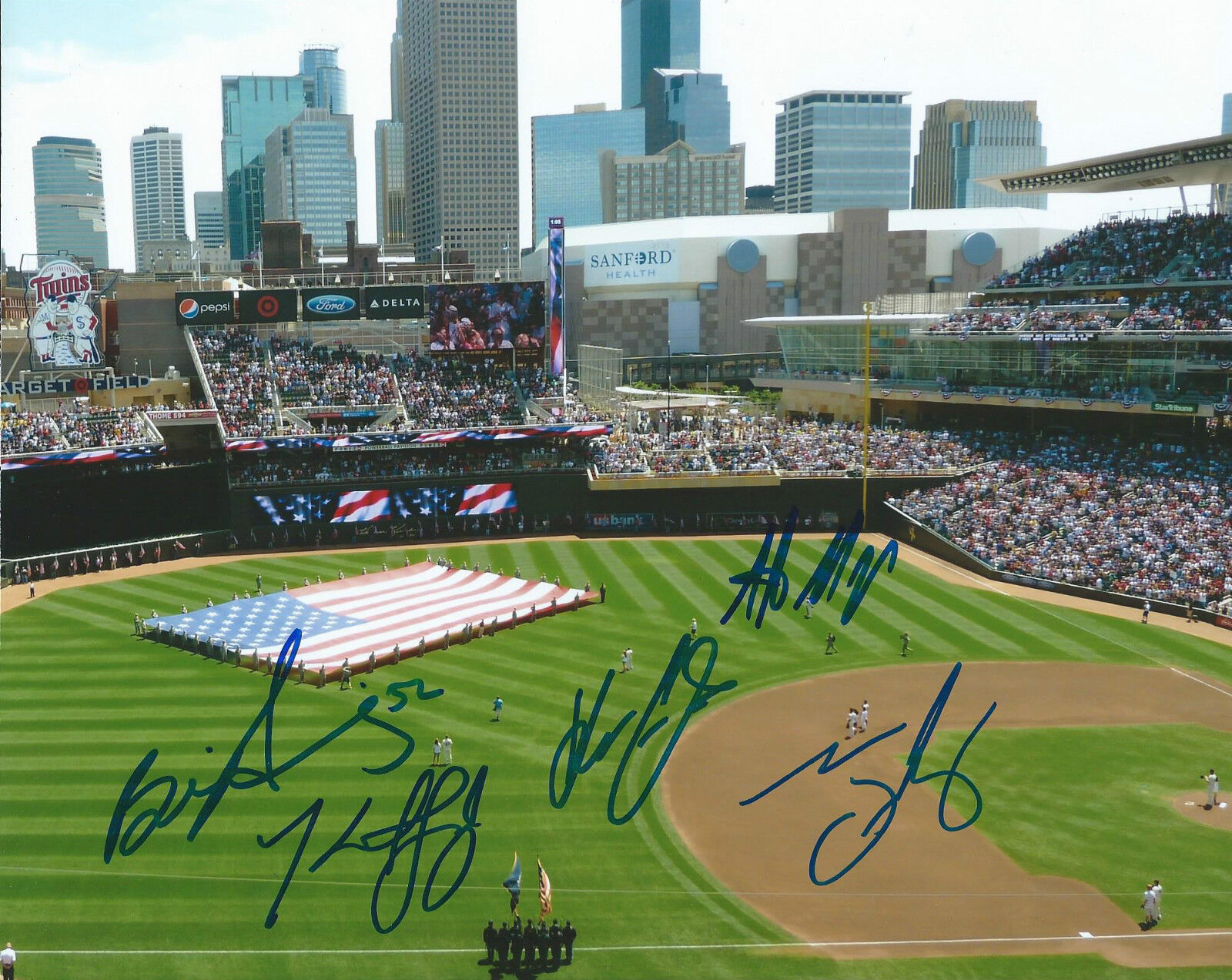 **GFA Minnesota *2014 TWINS* Team Signed 8x10 Photo Poster painting M2 COA**