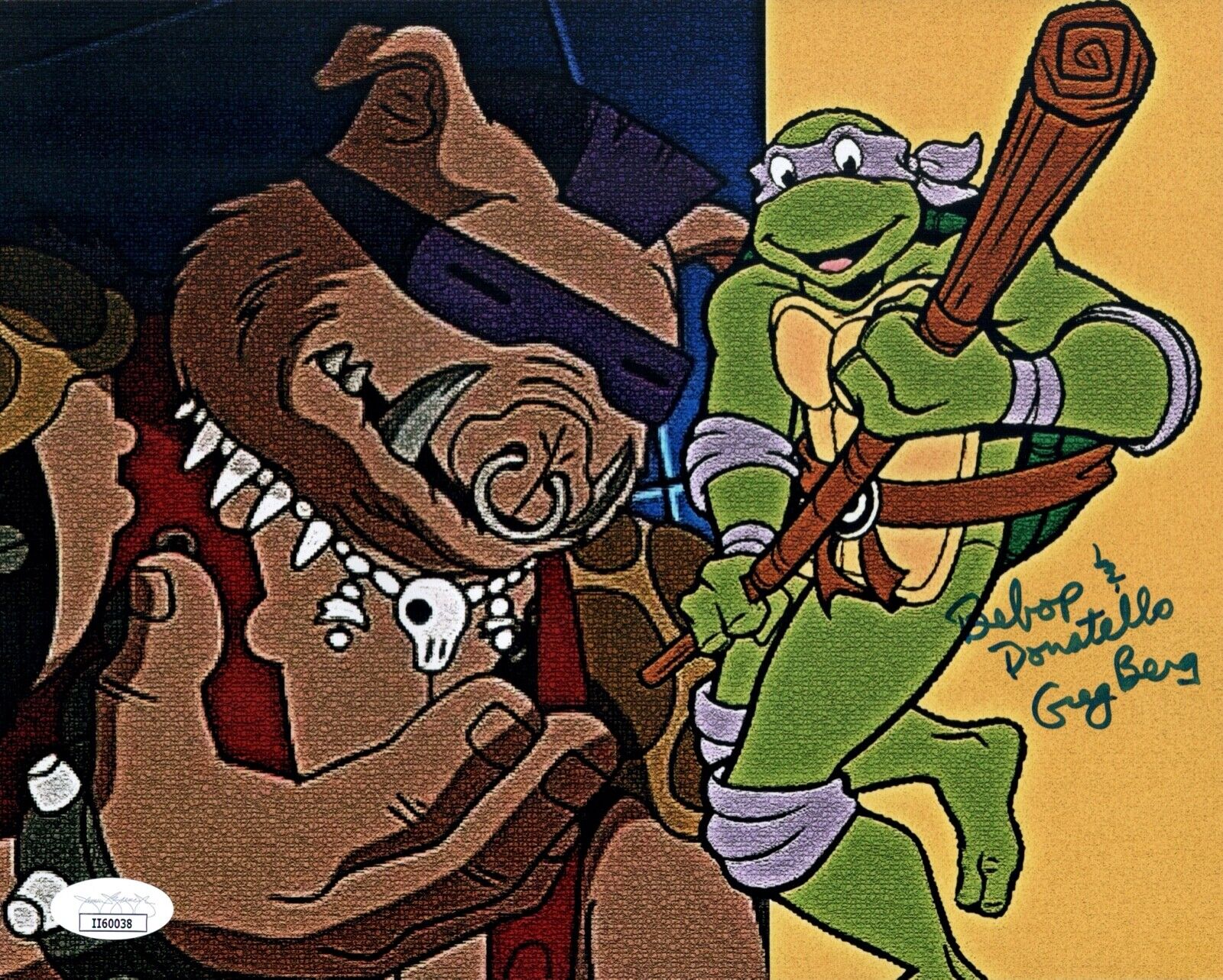 GREG BERG Donatello TEENAGE MUTANT NINJA TURTLES Signed 8x10 Photo Poster painting JSA COA Cert