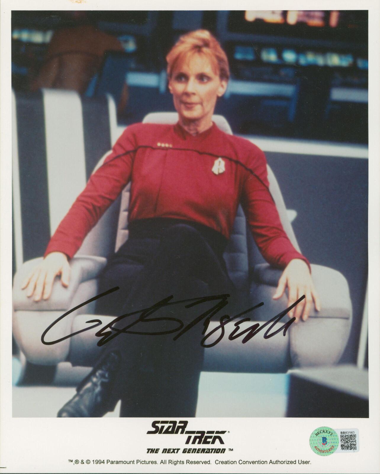 Gates McFadden Star Trek The Next Generation Signed 8x10 Photo Poster painting BAS #BB83143