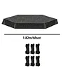 Round Sun Protection Canopy Tear  Weather  Outdoor Protector Multi Purpose Full Coverage Sunshade for Backyard Garden Lawn Patio Use