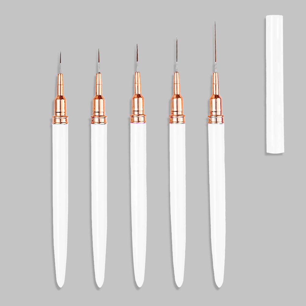 Prom Nails Diy – 4/8/12/20/25mm Super-Long Nail Art Liner Brushes Set 5Pcs/set Mixed French Line Fine Drawing Pen DIY Manicure Painting Brushes | Toneke