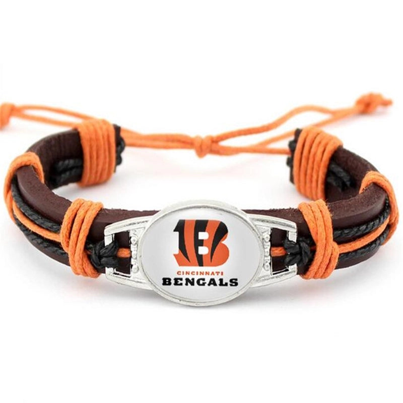 3 Pieces Popular 32 Nfl Professional Rugby League National Football League Genuine Leather Bracelets