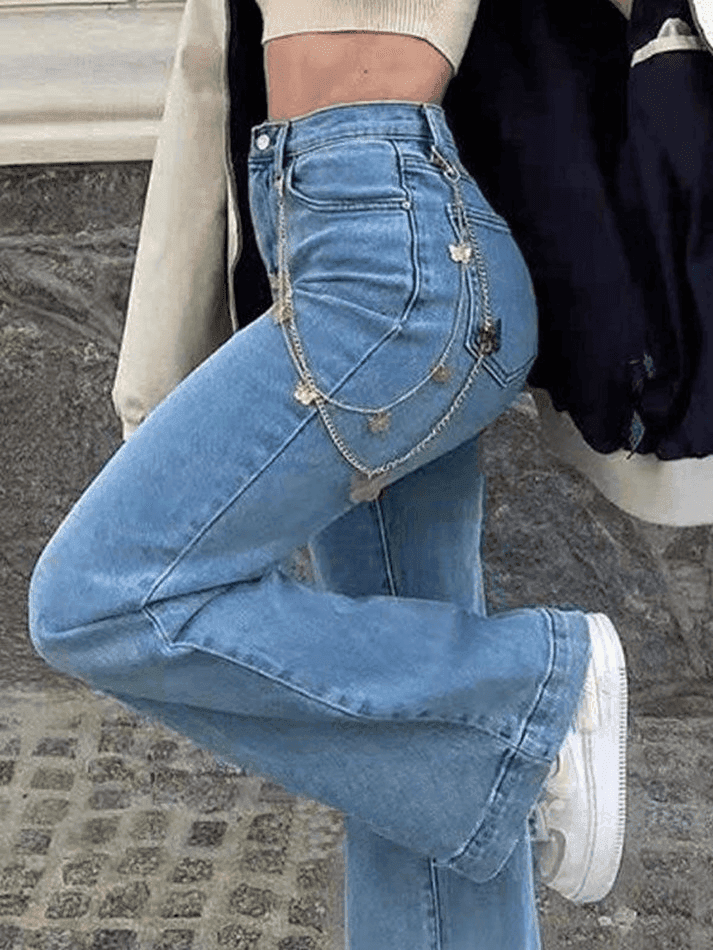 Toloer Mid Waist Washed Boyfriend Jeans-Outfit Ideas