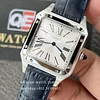 Cartier Santos Dumont WSSA0022 Quartz Movement Steel Silver Dial Blue Strap Super Clone