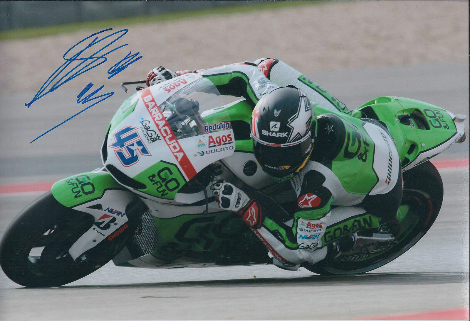 Scott REDDING SIGNED MOTO GP Photo Poster painting AFTAL COA Autograph HONDA Gresini Red Bull