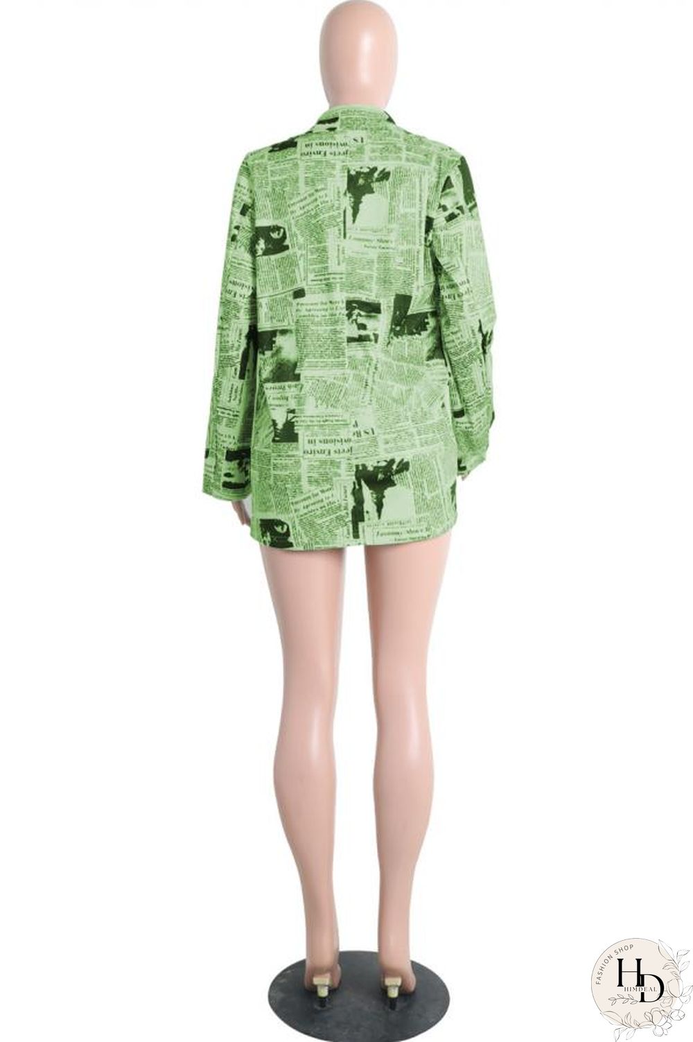 White cardigan Long Sleeve Solid Print Newspaper Blouses & Shirts